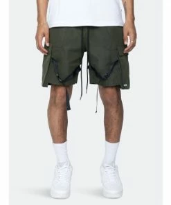 Eptm Strap Cargo Shorts Olive