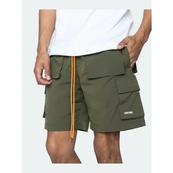 Eptm Snap Cargo Shorts Olive - Image 2