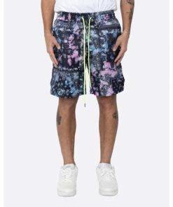 EPTM Tie Dyed Bandana Shorts - Black