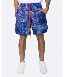 Eptm Tie Dyed Bandana Shorts Navy