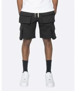 Eptm Fleece Cargo Shorts Black