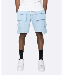 Eptm Fleece Cargo Shorts Baby Blue